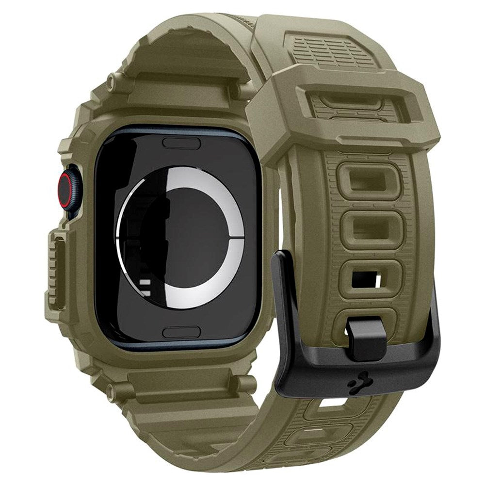 Apple Watch 10 (46mm) - Spigen Rugged Armor Pro Rem m. Cover - Grøn