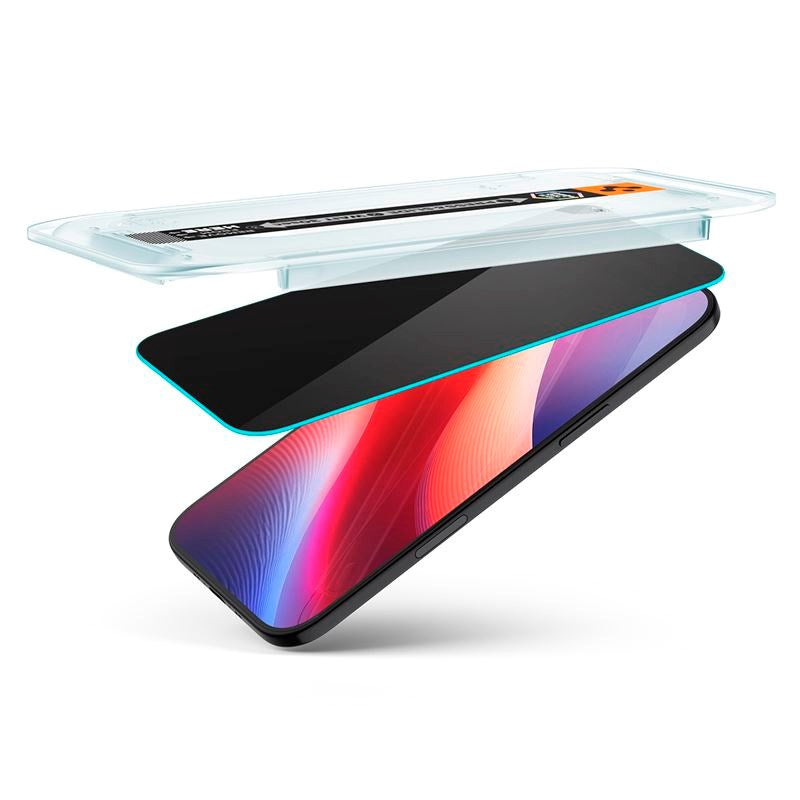 Spigen Glass tR EZ Fit Skærmbeskyttelsesglas - iPhone Air - Privacy Funktion - 2 stk - Gennemsigtig