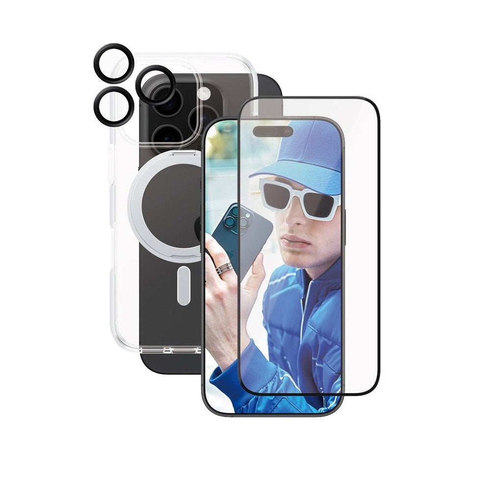 CARE by PanzerGlass - iPhone 16 Pro 3-i-1 Ceramic Bundle - Gennemsigtig