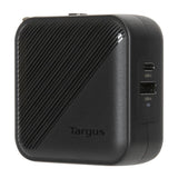 Targus 65W PD Vægoplader m. USB-C, USB-A og Rejseadaptere - Sort