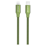 GreyLime 18W Braided USB-C til Lightning Kabel 1 meter - Grøn