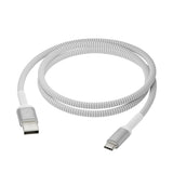 USB-A til USB-C Opladningskabel fra dbramante1928 - Flettet - Genbrug 36W - 1.2M - Hvid