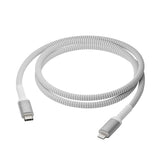 USB-C til Lightning Opladningskabel fra dbramante1928 - Flettet - Genbrug 36W - 1.2M - Hvid