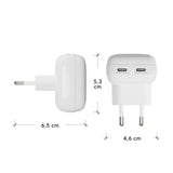 dbramante1028 Vægoplader - 20W - 2 x USB-C Stik - Hvid