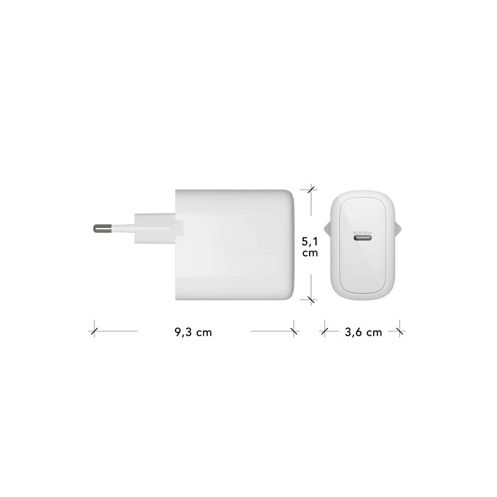 dbramante1928 - EU Vægoplader - 1 x USB-C 45W - Hvid