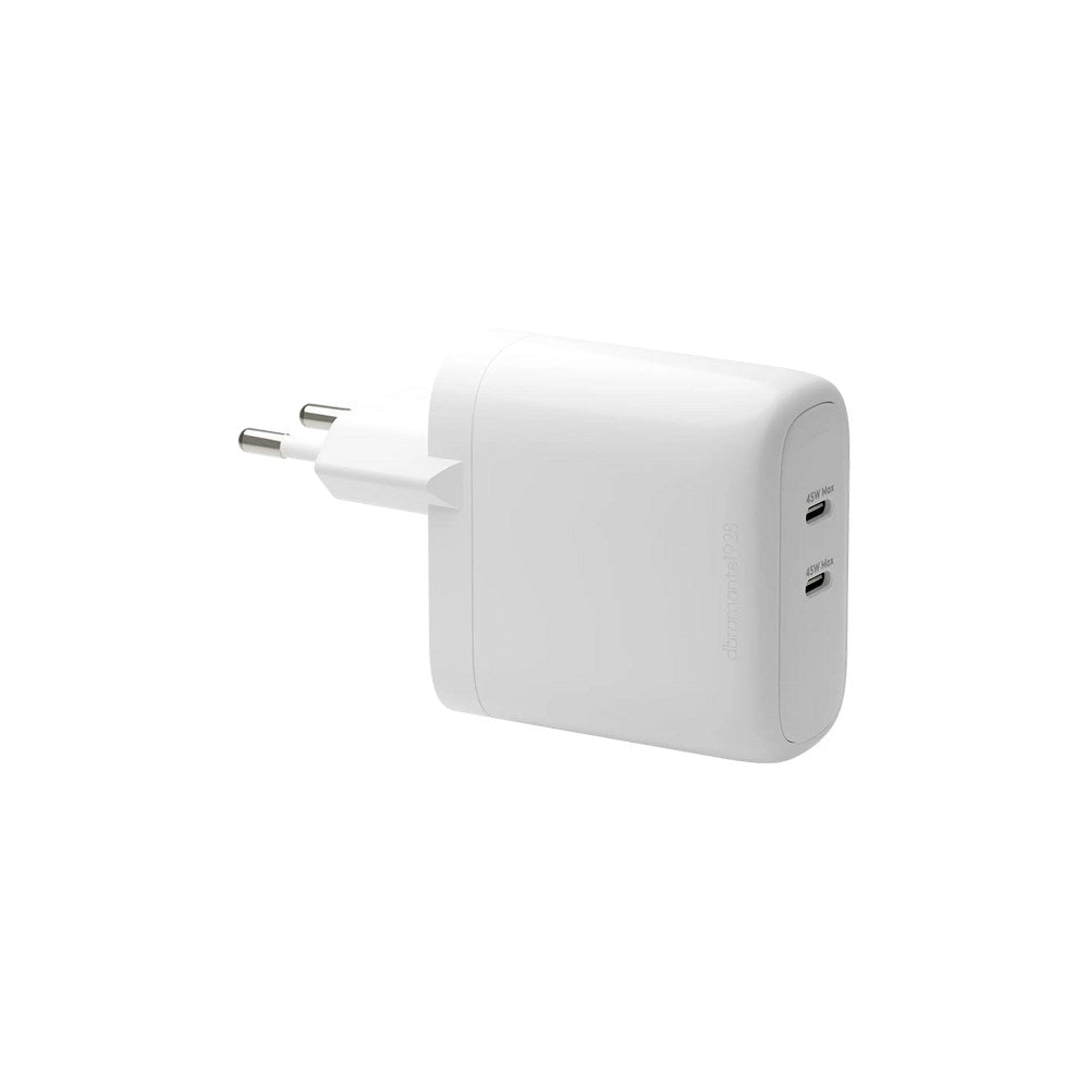 dbramante1928 - EU Vægoplader - 2 x USB-C 45W - Hvid