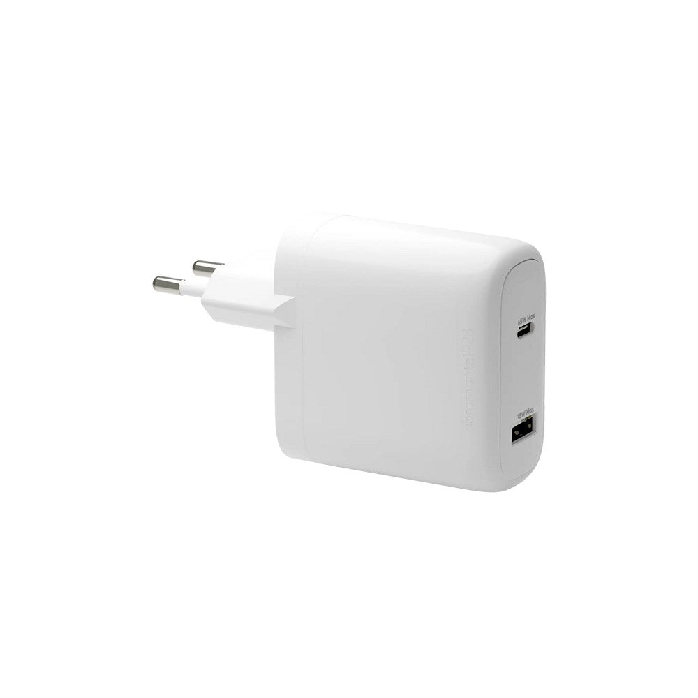 dbramante1928 - EU Vægoplader - 1 x USB-C 65W/1 x USB-A 18W - Hvid