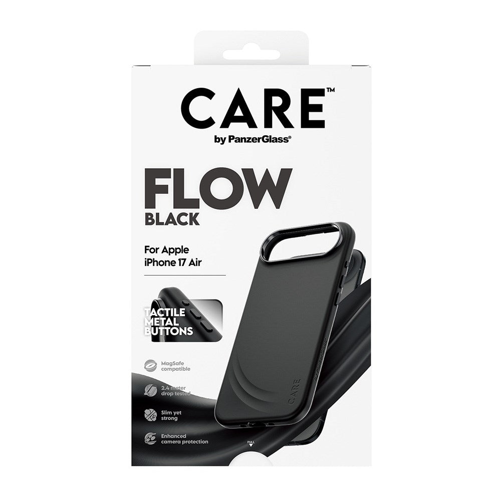 CARE by PanzerGlass iPhone Air Feature Flow Mobil Cover - MagSafe Kompatibel - Sort