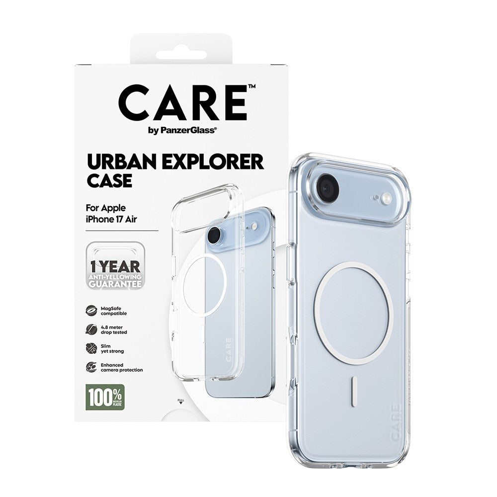 iPhone Air CARE by PanzerGlass FLAGSHIP Urban Explorer Cover - MagSafe Kompatibel - Transparent