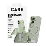 iPhone 17 CARE by PanzerGlass Feature Kickstand Mobil Cover -  MagSafe Kompatibel - Transparent / Silver