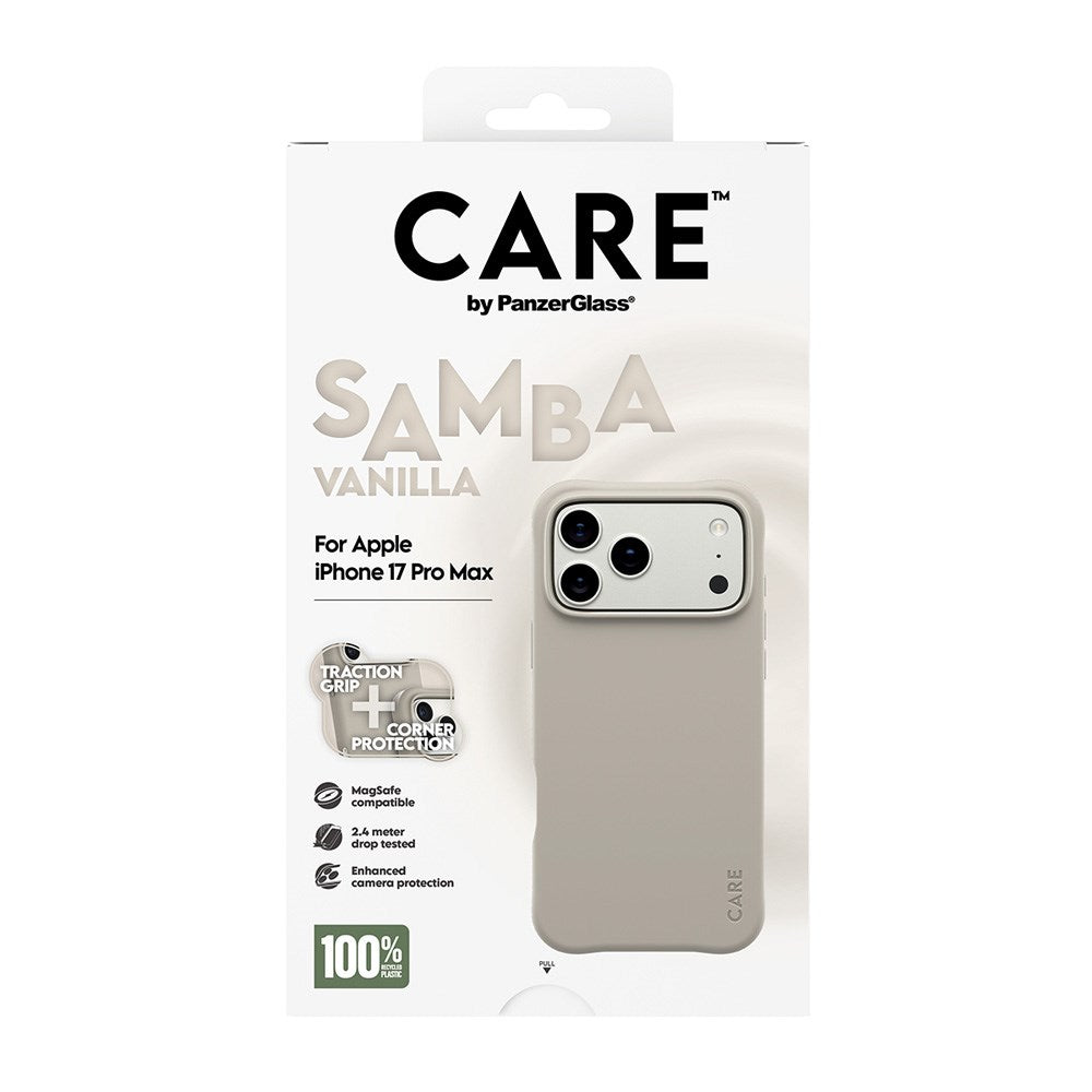 iPhone 17 Pro Max CARE by PanzerGlass Fashionable Samba Mobil Cover - MagSafe Kompatibel - Vanilla