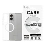 Samsung Galaxy S25 Edge CARE by PanzerGlass FLAGSHIP Urban Combat Case - MagSafe Kompatibel - Transparent / White