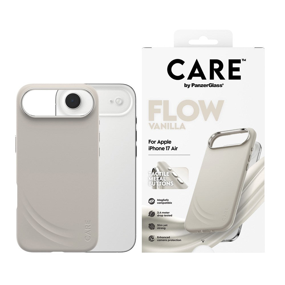 CARE by PanzerGlass iPhone Air Flow Mobil Cover - MagSafe Kompatibel - Vanilla