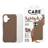 iPhone 17 CARE by PanzerGlass Fashionable Samba Mobil Cover - MagSafe Kompatibel - Espresso