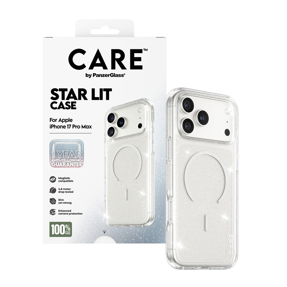 iPhone 17 Pro Max CARE by PanzerGlass FLAGSHIP Urban Explorer Cover - MagSafe Kompatibel - Transparent / Star Lit