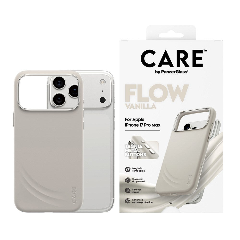 CARE by PanzerGlass iPhone 17 Pro Max Flow Mobil Cover - MagSafe Kompatibel - Vanilla