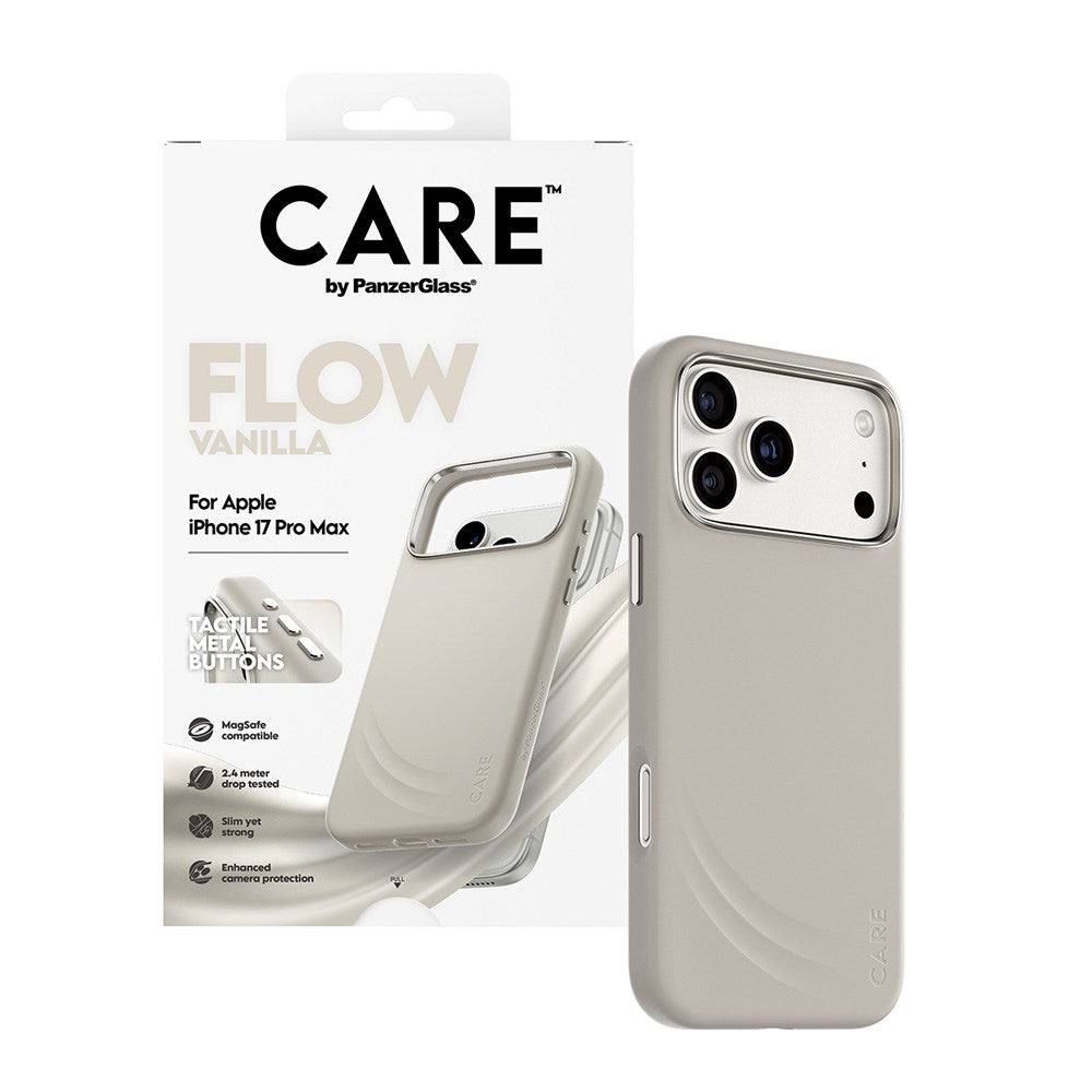 CARE by PanzerGlass iPhone 17 Pro Max Flow Mobil Cover - MagSafe Kompatibel - Vanilla