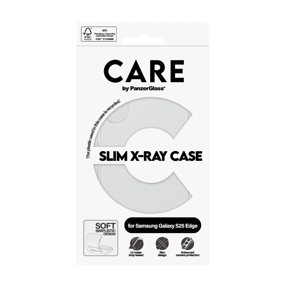 Samsung Galaxy S25 Edge CARE by PanzerGlass FASHION X-Ray Soft Basic Mobil Cover - Transparent