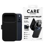 iPhone 17 Pro CARE by PanzerGlass Feature Tango 2-in-1 Mobil Cover m. Kortholder - Sort