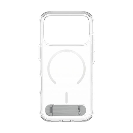 iPhone 17 Pro CARE by PanzerGlass Feature Kickstand Mobil Cover -  MagSafe Kompatibel - Transparent / Silver