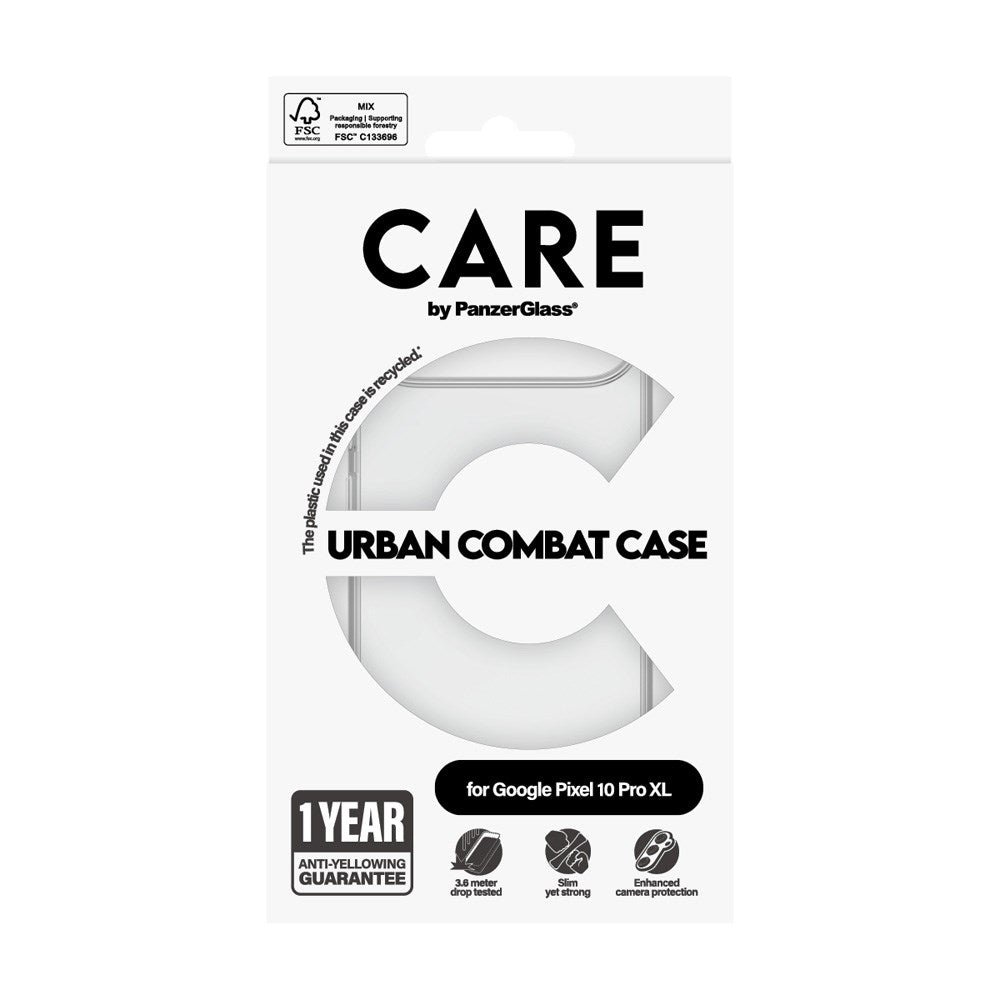 Google Pixel 10 Pro XL CARE by PanzerGlass FLAGSHIP Urban Combat Case - Transparent