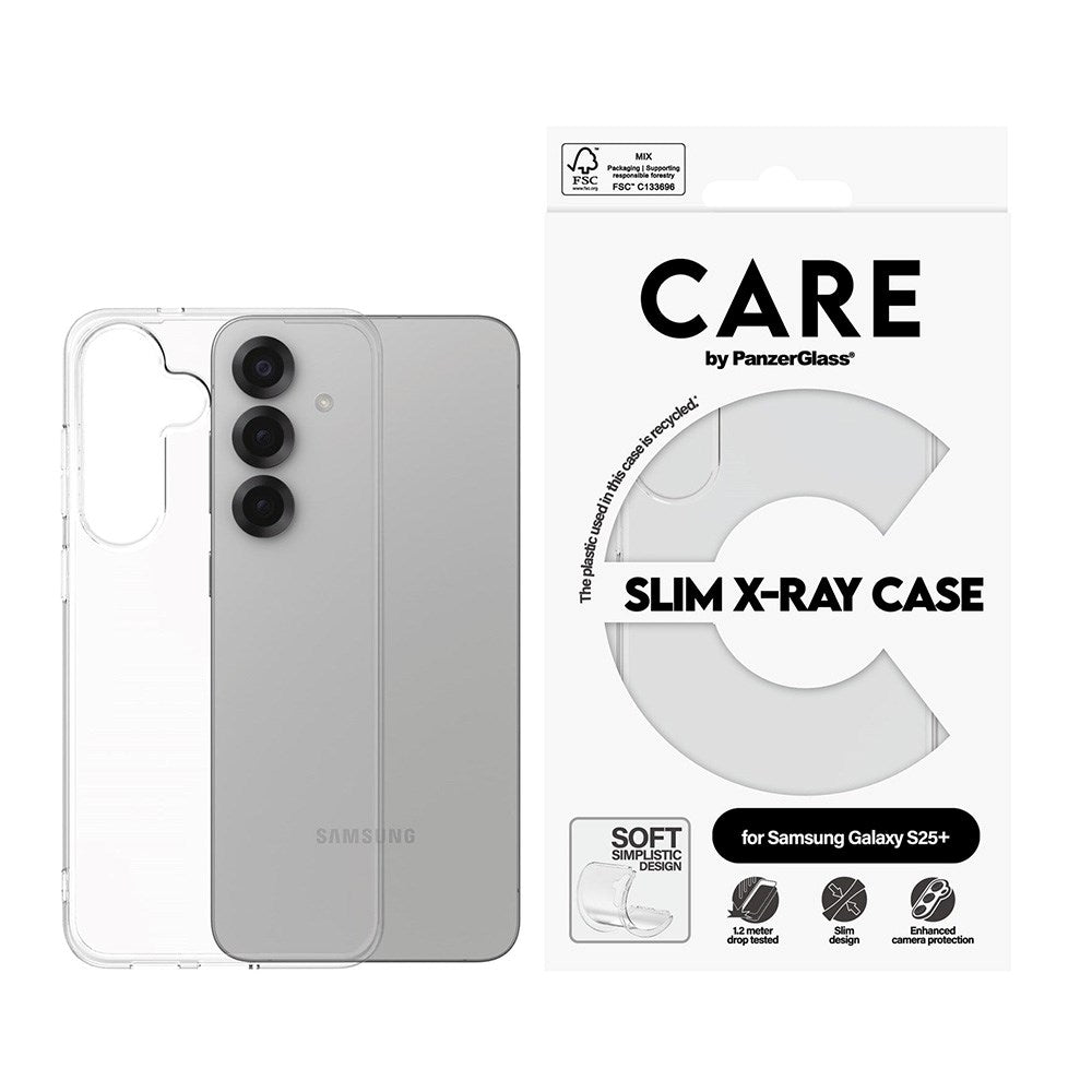 Samsung Galaxy S25+ (Plus) CARE by PanzerGlass FASHION X-Ray Soft Basic Mobil Cover - Transparent