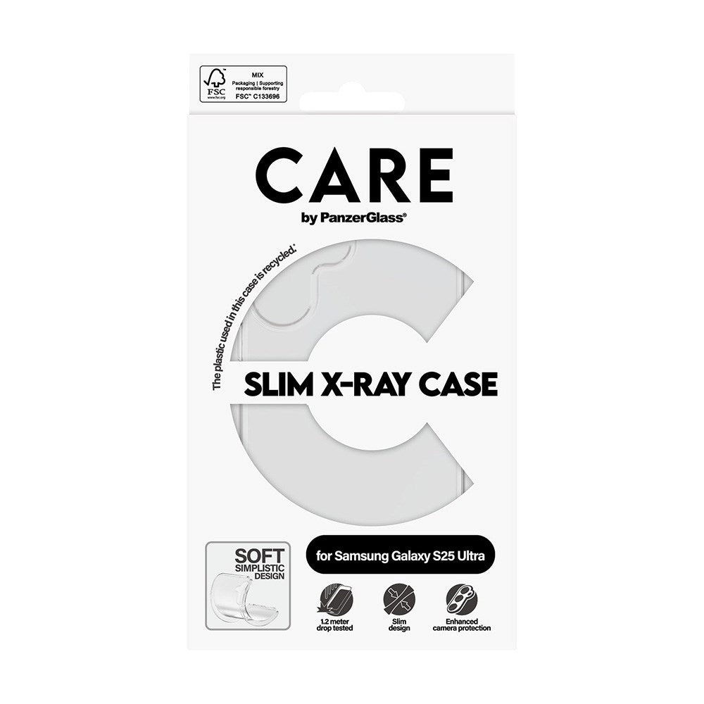 Samsung Galaxy S25 Ultra CARE by PanzerGlass FASHION X-Ray Soft Basic Mobil Cover - Transparent