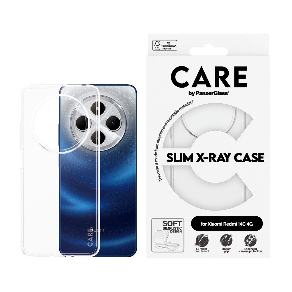 CARE by PanzerGlass - Xiaomi Redmi 14C - FASHION X-Ray Soft Basic Cover - Gennemsigtig