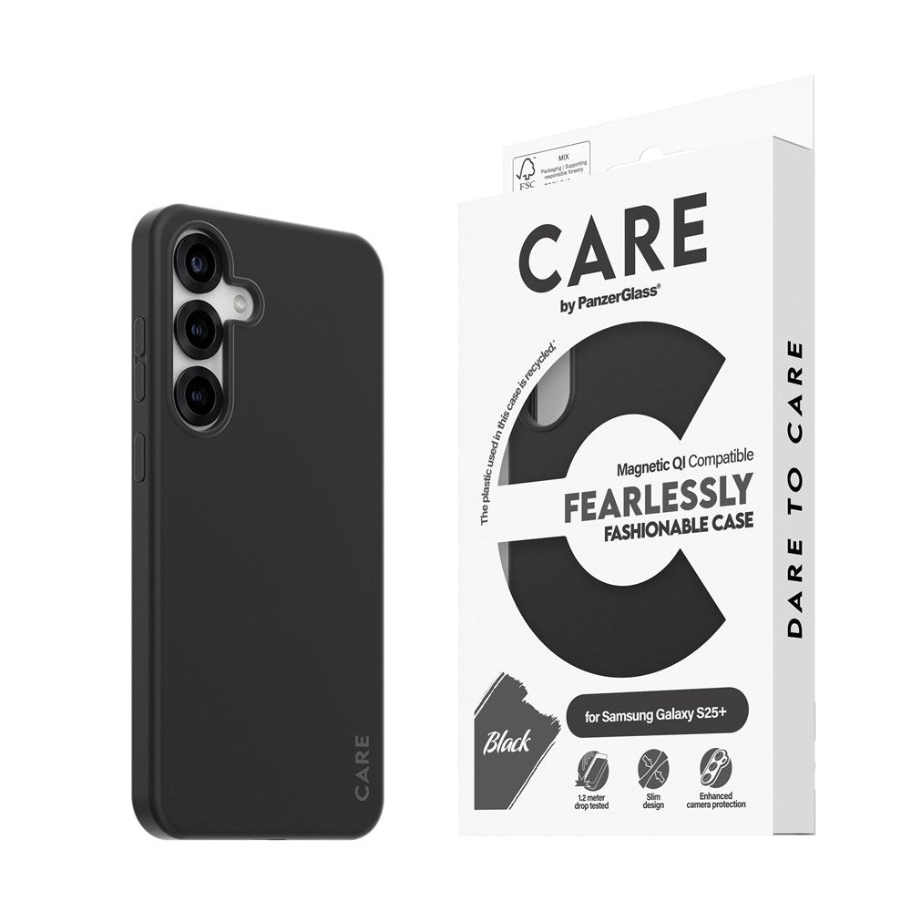 Samsung Galaxy S25+ (Plus) CARE by PanzerGlass FASHION Fearlessly Fashionable Case - QI Kompatibel - Black