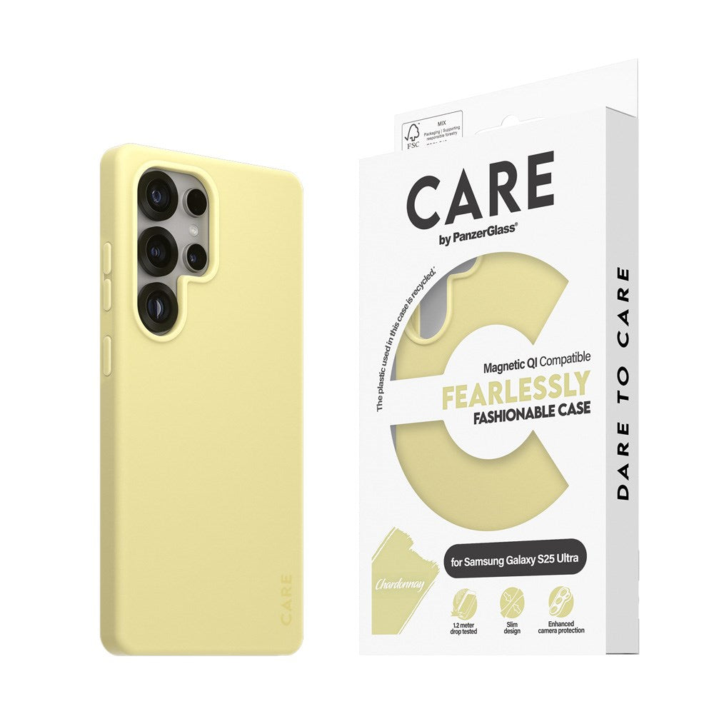 Samsung Galaxy S25 Ultra CARE by PanzerGlass FASHION Fearlessly Fashionable Case - Qi Kompatibel - Chardonnay