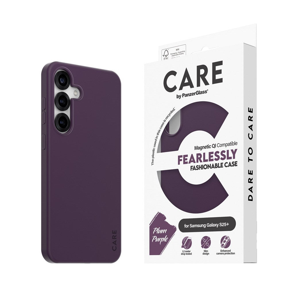 Samsung Galaxy S25+ (Plus) CARE by PanzerGlass FASHION Fearlessly Fashionable Case - QI Kompatibel - Plum Purple