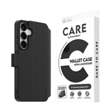 CARE by PanzerGlass Samsung Galaxy S25+ (Plus) Feature Wallet Case m. Ståfunktion og Kortholder - Sort