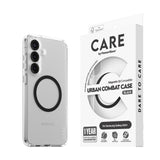 Samsung Galaxy S25+ (Plus) CARE by PanzerGlass FLAGSHIP Urban Combat Case - Qi Kompatibel - Gennemsigtig / Black