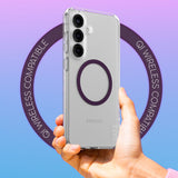 Samsung Galaxy S25+ (Plus) CARE by PanzerGlass FLAGSHIP Urban Combat Case - Qi Kompatibel - Gennemsigtig / Plum Purple