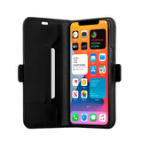 iPhone 12 Pro Max - dbramante1928 Copenhagen Slim Ægte Læder Flip Cover m. Pung - Black
