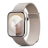 Apple Watch (38/40/SE/41/42mm) Epico Milanese+ (Plus) Stål Rem - Starlight - (DEMO)
