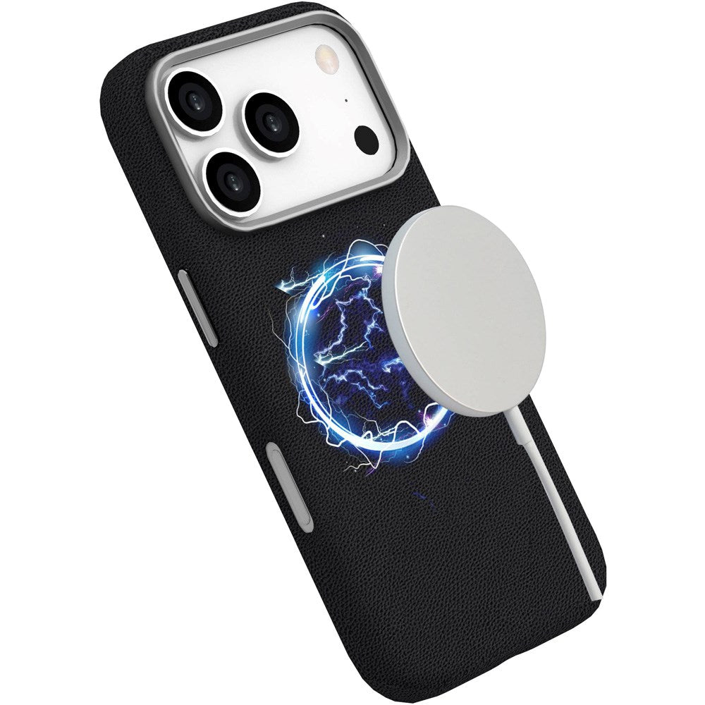 iPhone 17 Pro eSTUFF INFINITE VENICE Kunstlæderbetrukket Plast Mobil Cover - MagSafe Kompatibel - Sort