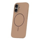iPhone 16 Silicone Thin Mobil Cover - MagSafe Kompatibel - Brun