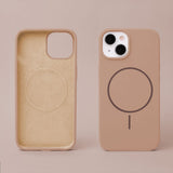 iPhone 16 Pro Max Silicone Thin Mobil Cover - MagSafe Kompatibel - Brun