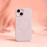 iPhone 14 Pro Silicone Thin Mobil Cover - MagSafe Kompatibel - Lyserød