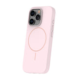 iPhone 15 Pro Silicone Thin Mobil Cover - MagSafe Kompatibel - Lyserød
