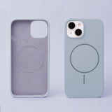 iPhone 16 Plus Silicone Thin Mobil Cover - MagSafe Kompatibel - Lyseblå