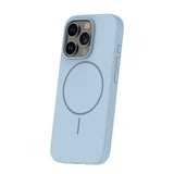iPhone 16 Pro Silicone Thin Mobil Cover - MagSafe Kompatibel - Lyseblå