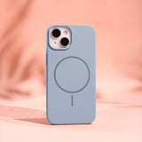 iPhone 16 Pro Silicone Thin Mobil Cover - MagSafe Kompatibel - Lyseblå
