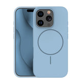 iPhone 16 Pro Silicone Thin Mobil Cover - MagSafe Kompatibel - Lyseblå