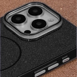 iPhone 15 Glitter Thin Mobil Cover - MagSafe Kompatibel - Sort