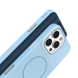 iPhone 13 Glitter Thin Mobil Cover - MagSafe Kompatibel - Lyseblå