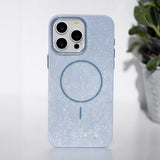 iPhone 15 Glitter Thin Mobil Cover - MagSafe Kompatibel - Lyseblå