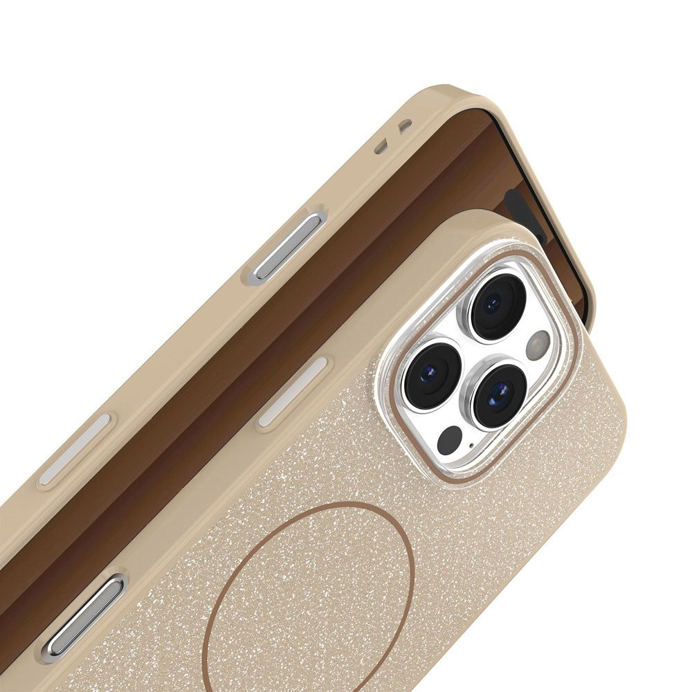 iPhone 12/12 Pro Glitter Thin Mobil Cover - MagSafe Kompatibel - Brun