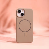 iPhone 17e / 16e Silicone Thin Mobil Cover - MagSafe Kompatibel - Brun